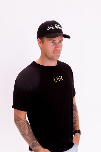 Love Ellis Rose Snapback Hat - Black & Yellow