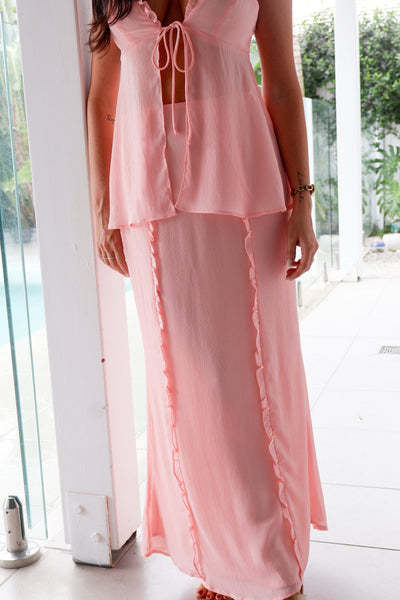 Angel Maxi Skirt - Pink