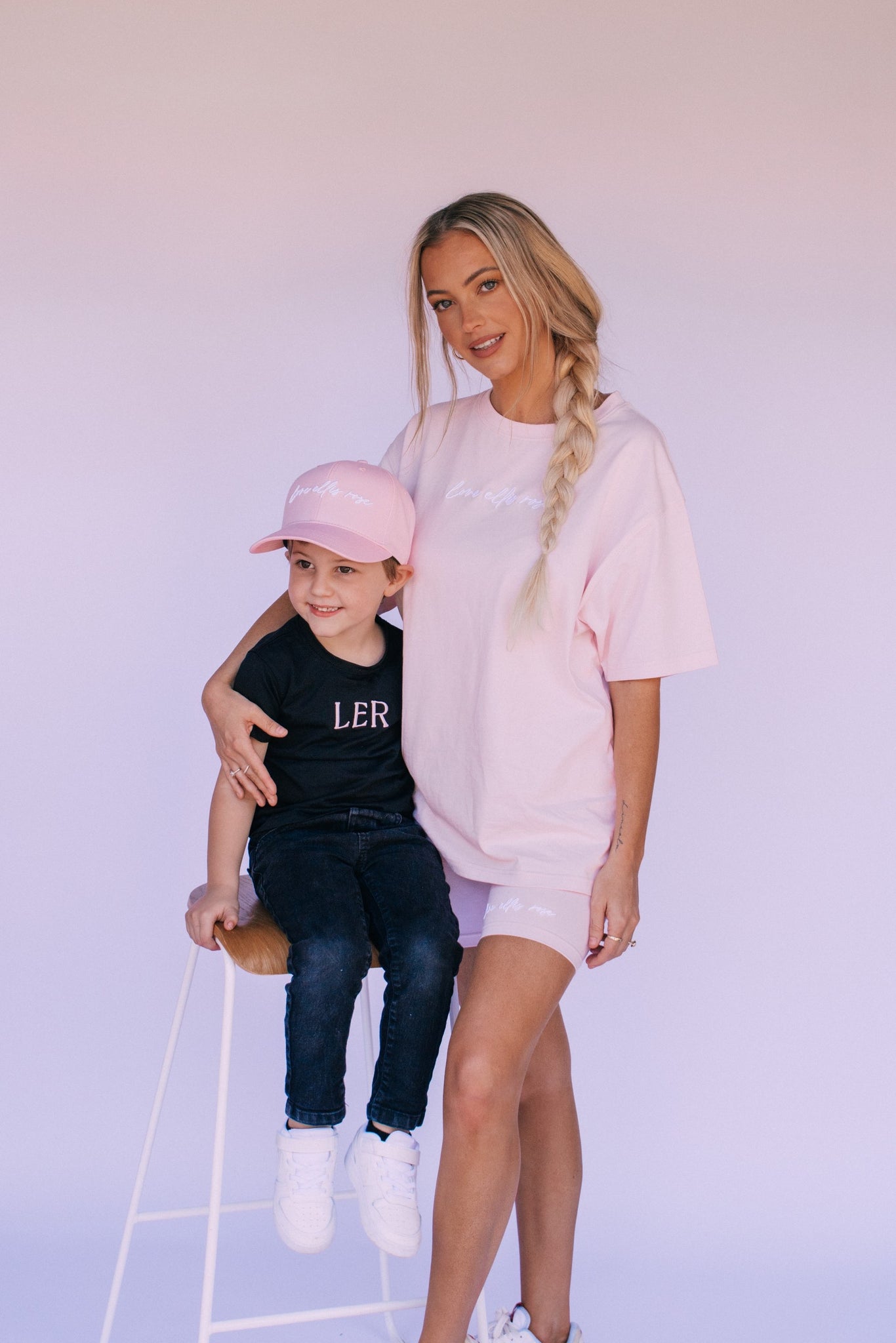 Kid's LER Tee - Black & Pink