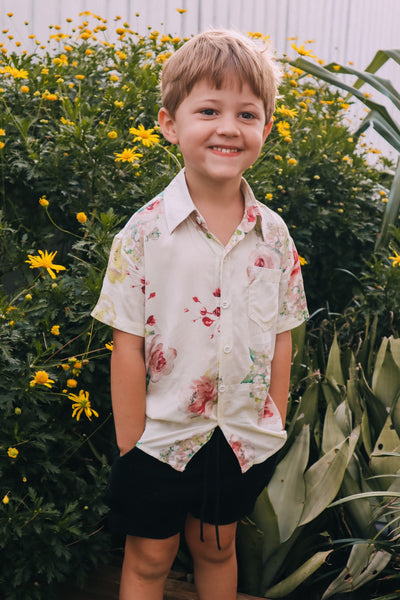 Kid's Button Up Shirt - Exclusive Floral Dream Print